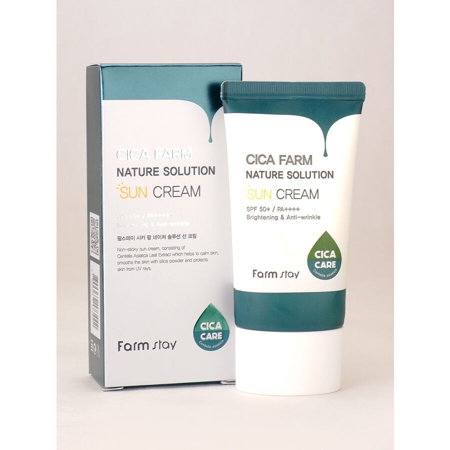 FARMSTAY Cica Farm Nature Solution Sun Cream SPF50+ / PA++++, 50гр. FarmStay Крем солнцезащитный с центеллой азиатской