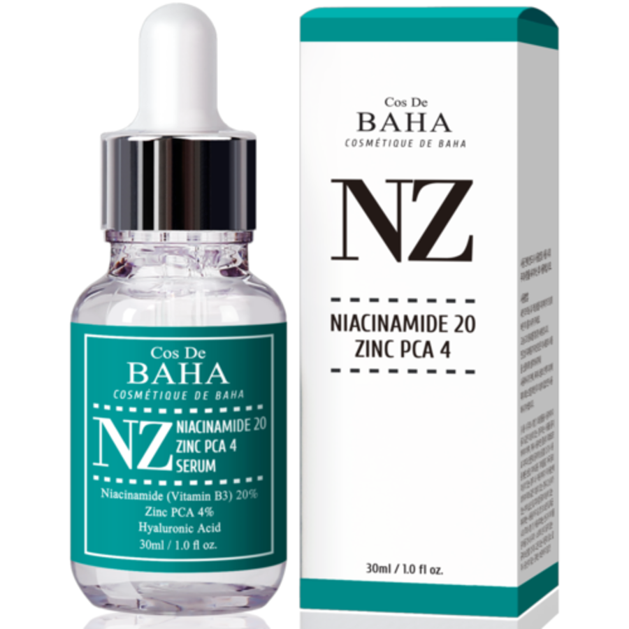 COS DE BAHA Niacinamide 20 Zinc PCA 4 (NZ), 30мл. Cos De BAHA Сыворотка для сужения пор с ниацинамидом 20% и цинком 4%