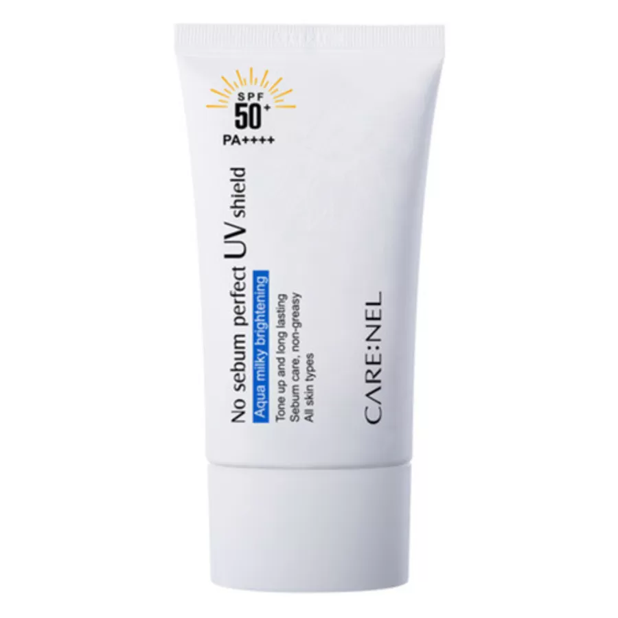 CARE:NEL Care:Nel No Sebum Perfect UV Shield SPF 50+/PA++++, 50мл. Крем солнцезащитный матирующий на основе физических фильтров