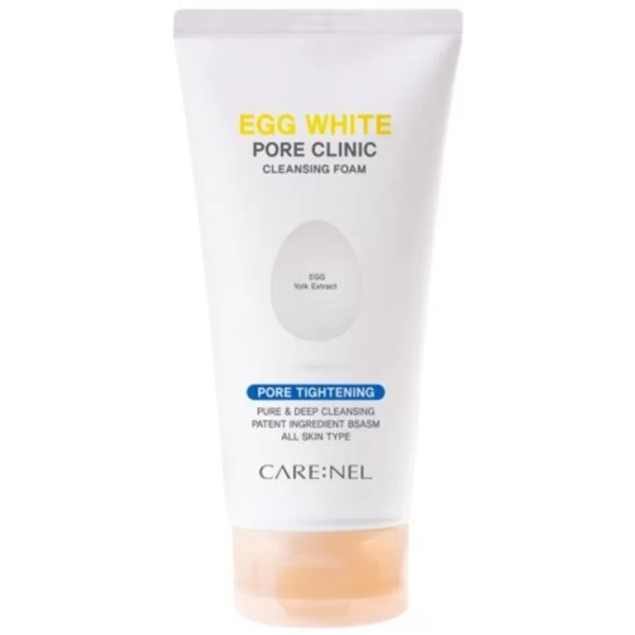 CARE:NEL Care:Nel Egg White Pore Clinic Cleansing Foam, 150мл. Пенка для умывания с яичным желтком