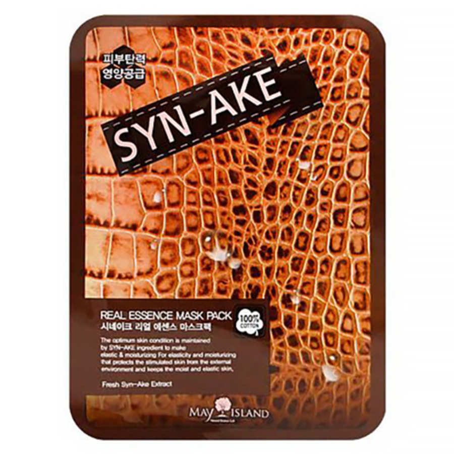 MAY ISLAND May Island Real Essence Mask Pack Syn-Ake, 25мл. Маска для упругости кожи лица тканевая со змеиным ядом