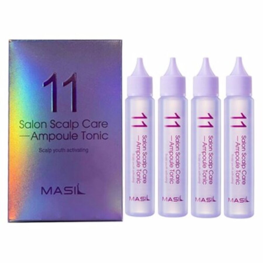 MASIL Masil 11 Salon Scalp Care Ampoule Tonic, 30мл.*4шт. Masil Тоник для ухода за кожей головы освежающий ампульный