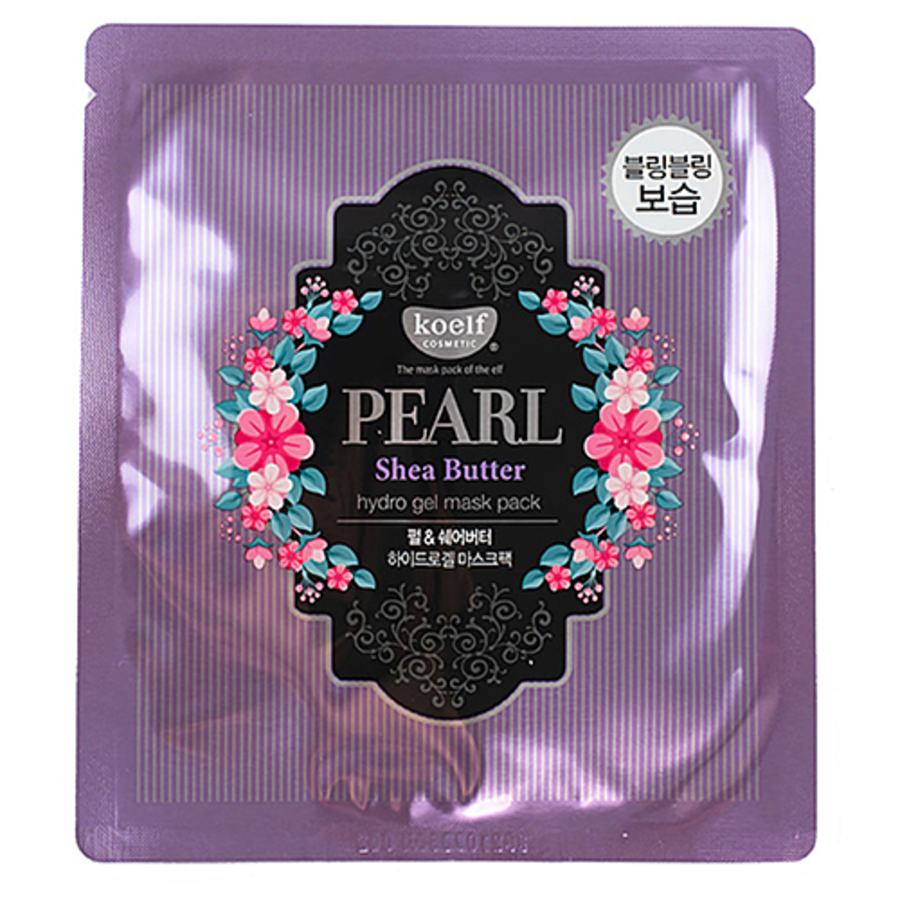 KOELF Pearl & Shea Butter Hydrogel Mask Pack, 30мл. Маска для лица гидрогелевая с маслом ши и жемчужной пудрой