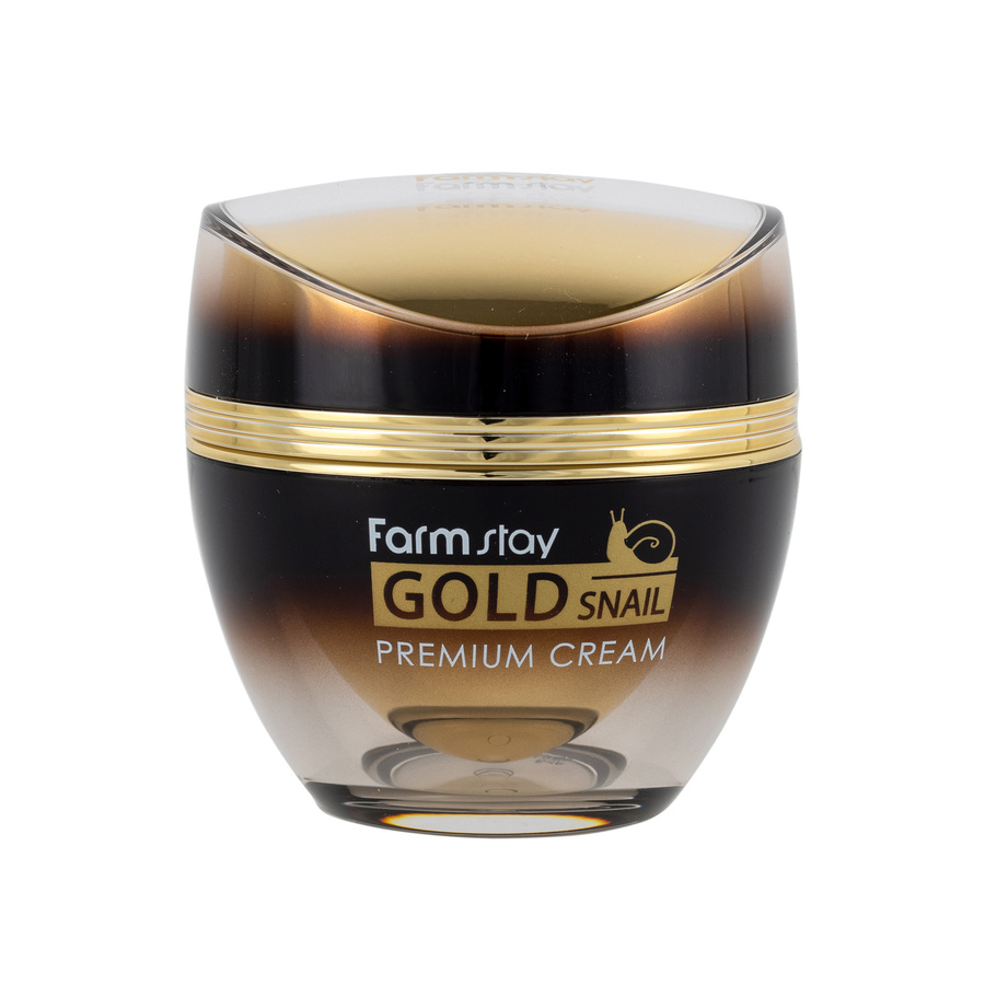 FARMSTAY FarmStay Gold Snail Premium Cream, 50мл. Крем для лица с золотом и муцином черной улитки
