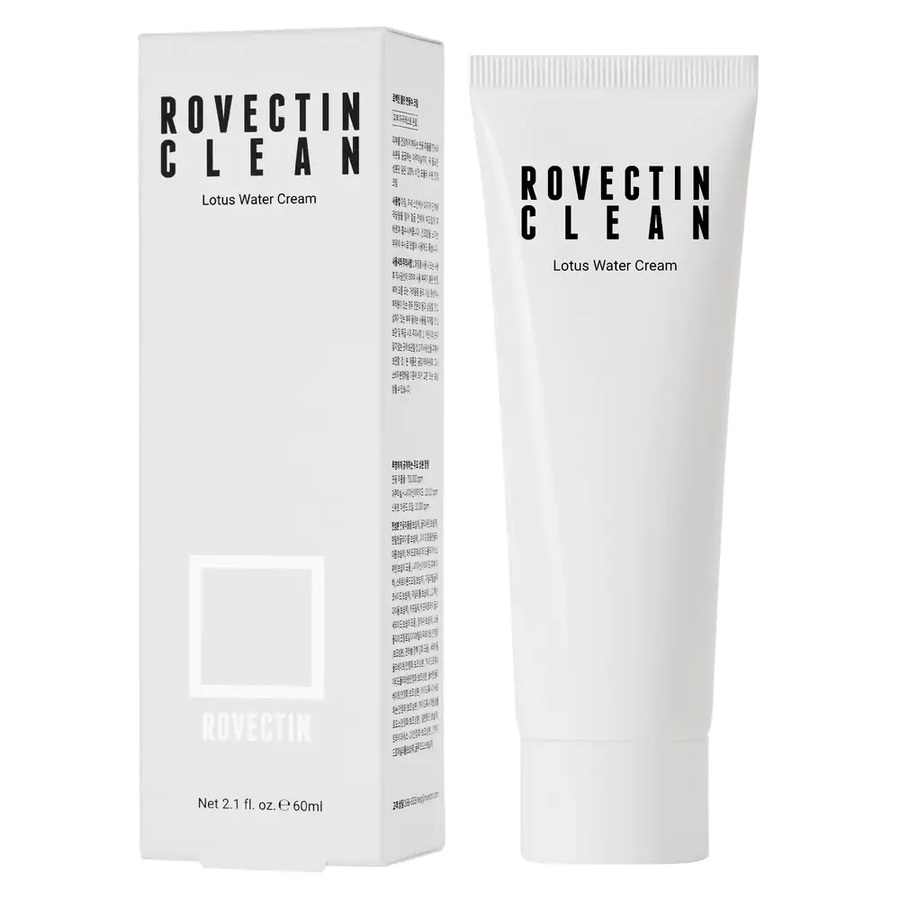 ROVECTIN Rovectin Clean Lotus Water Cream, 60мл. Крем для лица лёгкий увлажняющий на 75% основе воды лотоса
