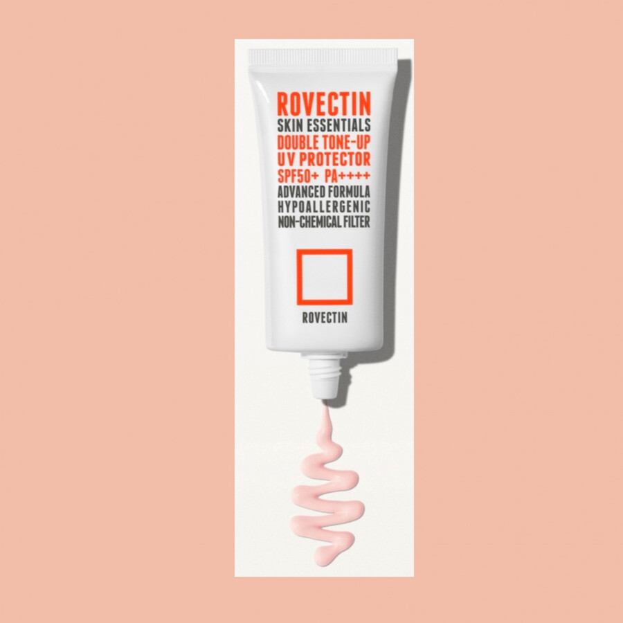 ROVECTIN Rovectin Skin Essentials Double Tone-up UV Protector SPF50+PA++++, 50мл. Крем - база солнцезащитный на физических фильтрах для выравнивания тона
