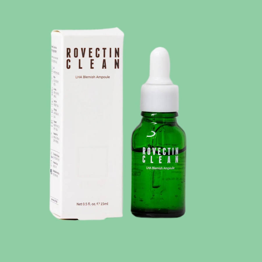 ROVECTIN Rovectin Clean LHA Blemish Ampoule, миниатюра, 15мл. Сыворотка для проблемной кожи лица с 85% нероли и LHA- кислотой