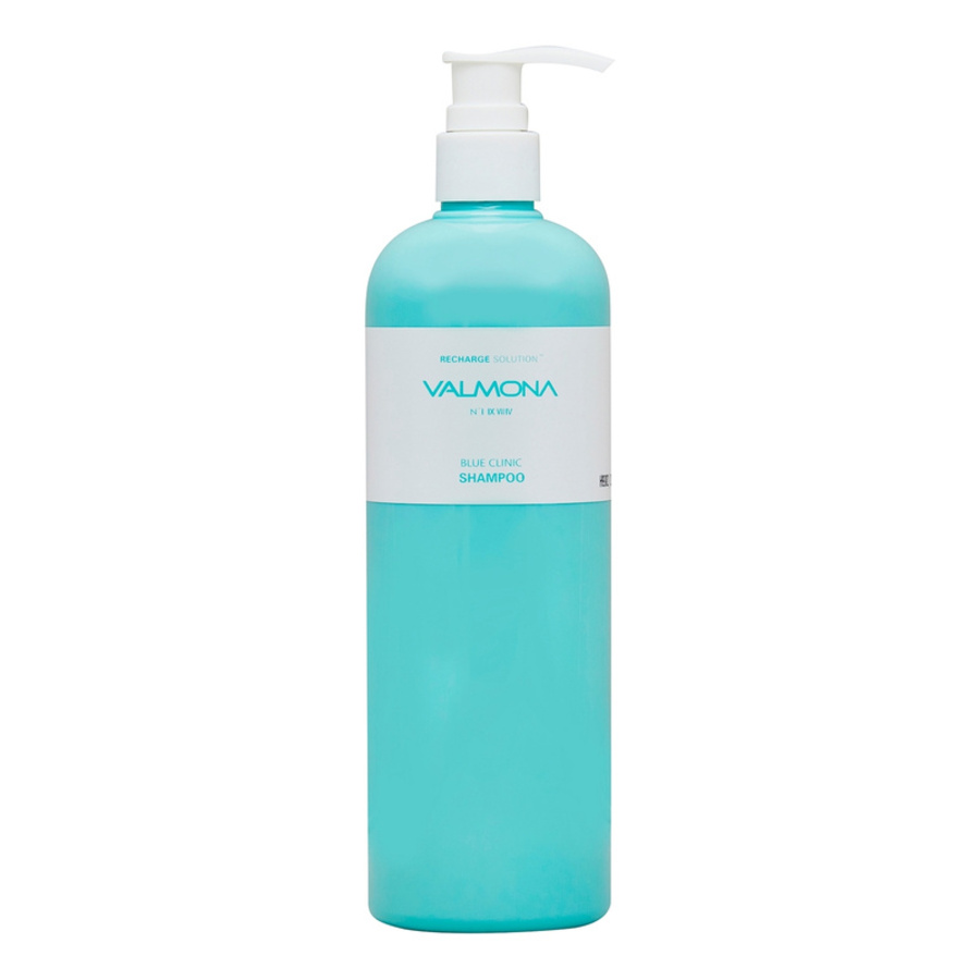 VALMONA Valmona Recharge Solution Blue Clinic Shampoo, 480мл. Шампунь для волос увлажняющий с ледниковой водой