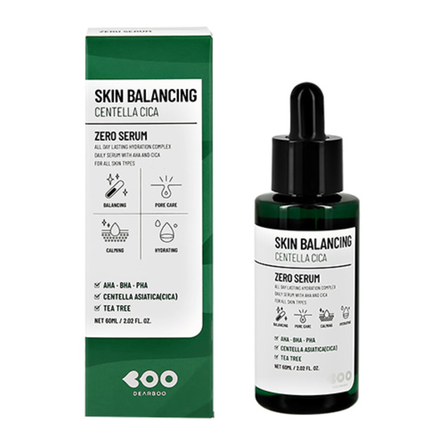 DEARBOO Dearboo Skin Balancing Centella Cica Zero Serum, 60мл. Сыворотка для проблемной кожи лица с кислотами, ниацинамидом и аденозином