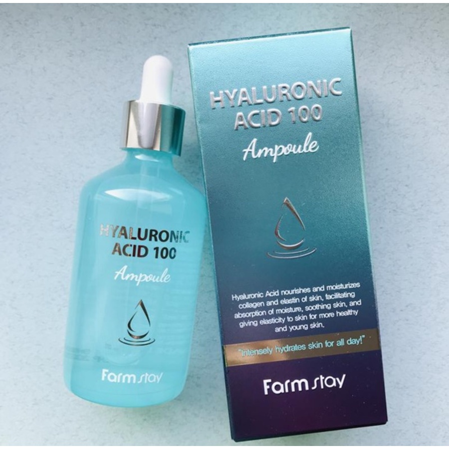 FARMSTAY Hyaluronic Acid 100 Ampoule, 100мл. FarmStay Сыворотка для лица ампульная с гиалуроновой кислотой