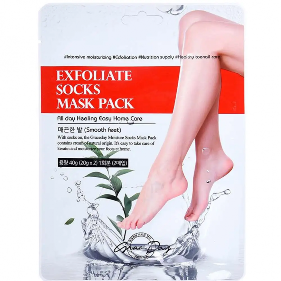 GRACE DAY Exfoliate socks mask pack, 20гр. Grace Day Маска для ног питательная