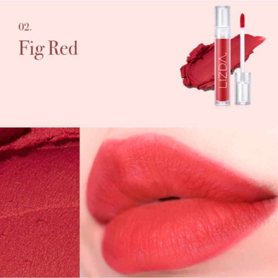 LIZDA Lizda Air fit velvet tint, 4г Lizda Тинт для губ матовый №02 Fig red