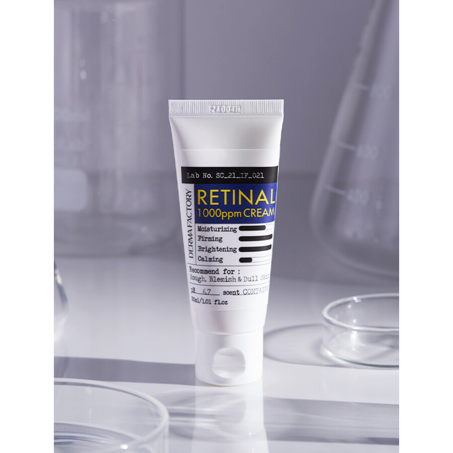 DERMA FACTORY Retinal 1000ppm Cream, 30мл Derma Factory Крем для лица ночной концентрированный с ретиналом