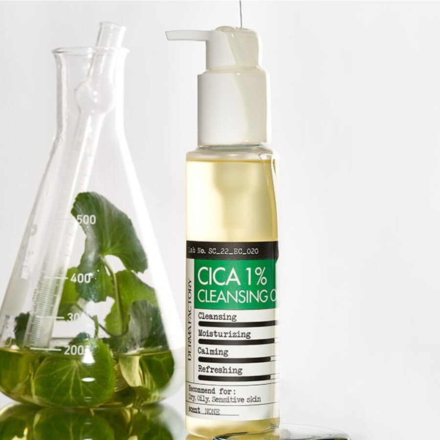 DERMA FACTORY Cica 1% Cleansing Oil, 150мл Derma Factory Масло гидрофильное с экстрактом центеллы