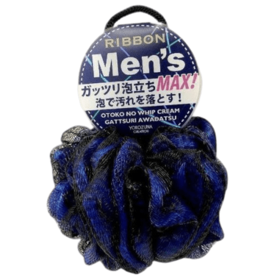 YOKOZUNA Ribbon Ball Men`S Blue, 1шт Мочалка для тела в форме шара для мужчин, синяя