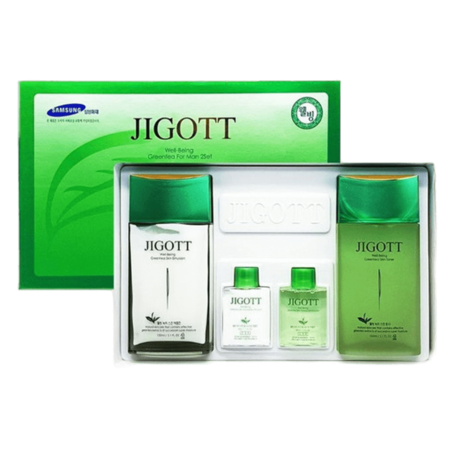 JIGOTT Well-Being Homme Skin Care 2Set Jigott Набор подарочный мужской для ухода за лицом Зеленый чай