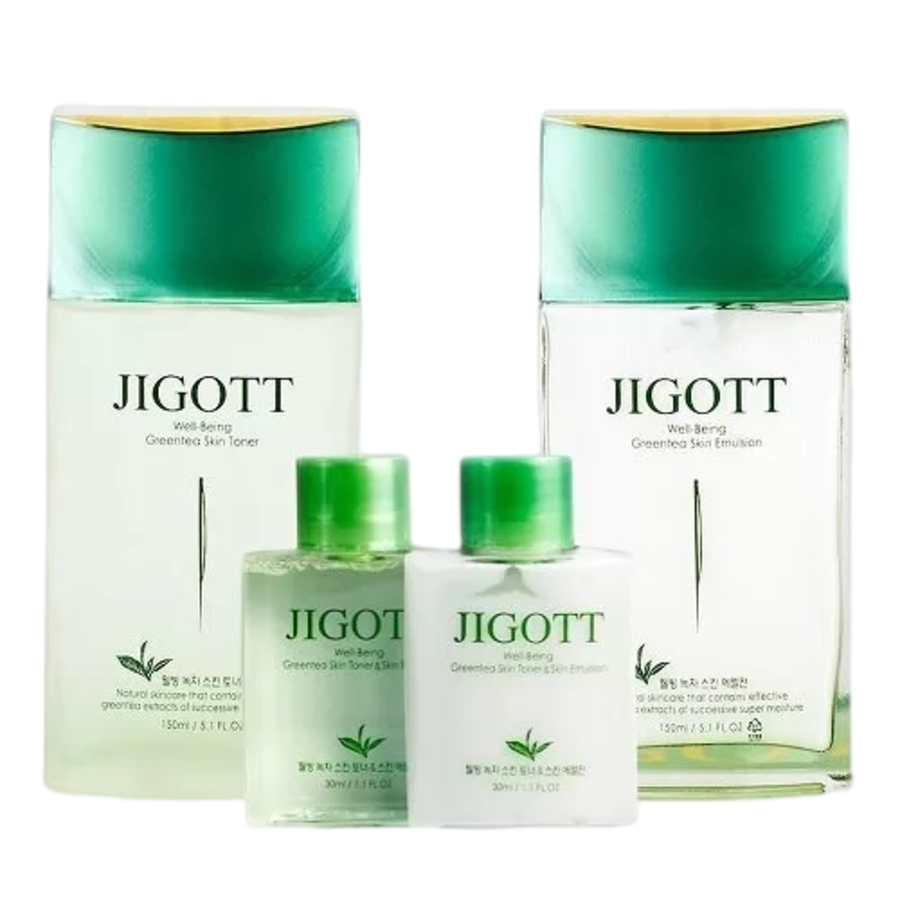 JIGOTT Well-Being Homme Skin Care 2Set Jigott Набор подарочный мужской для ухода за лицом Зеленый чай