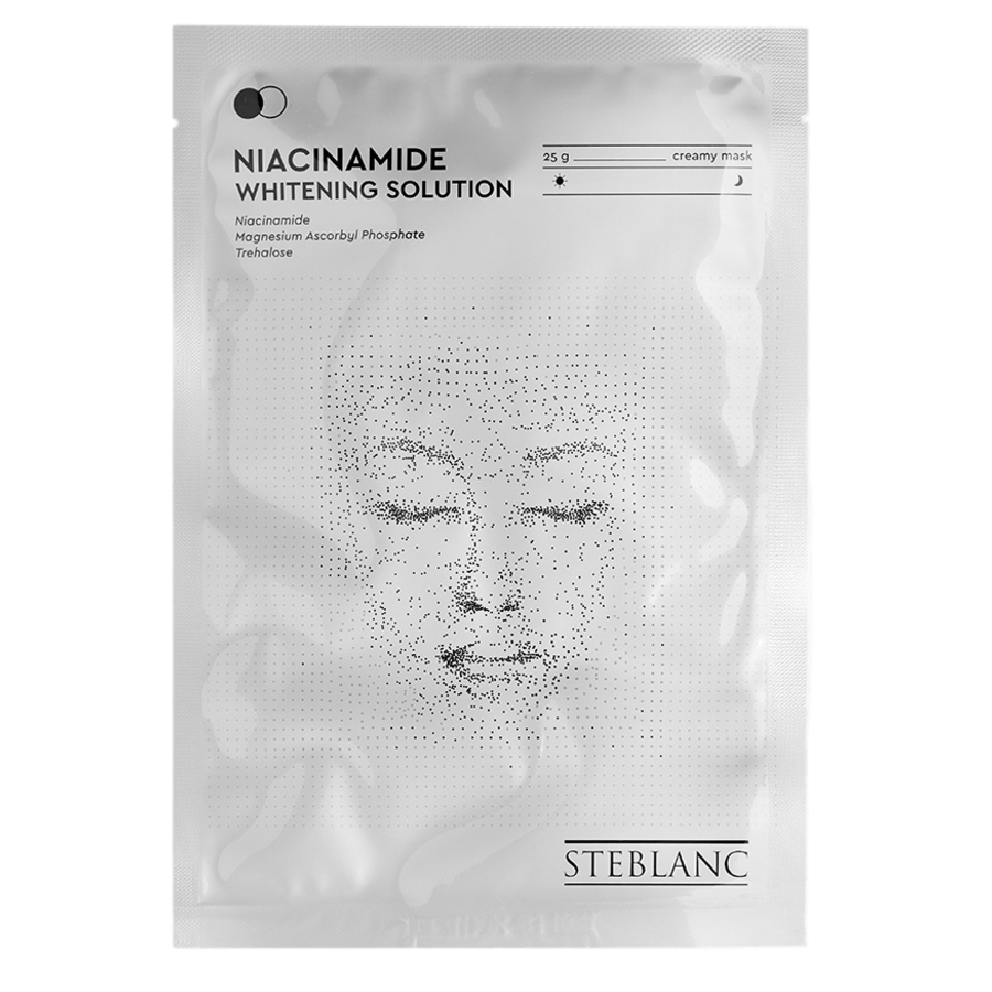 STEBLANC Niacinamide Whitening Solution, 25гр. Steblanc Маска тканевая омолаживающая с ниацинамидом