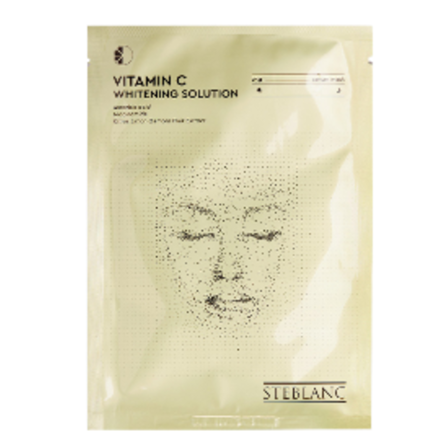 STEBLANC Vitamin C Whitening Solution, 25гр. Steblanc Маска-сыворотка тканевая с витамином С