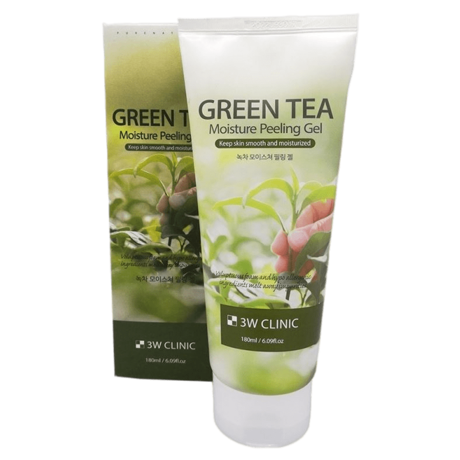 3W CLINIC Green Tea Moisture Peeling Gel, 180мл Гель-пилинг увлажняющий с экстрактом зеленого чая