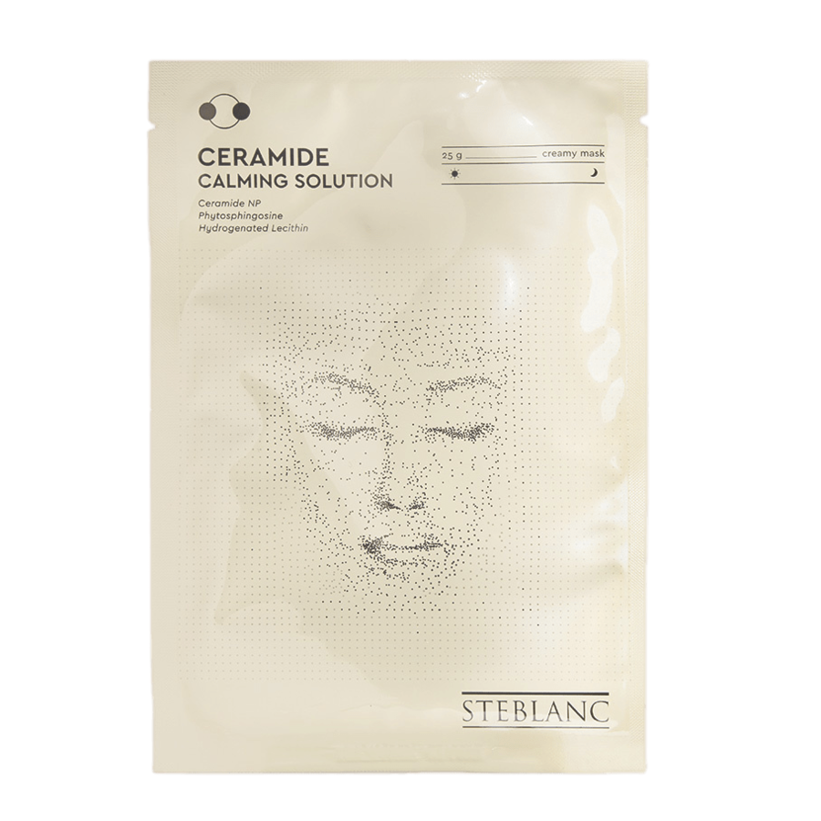STEBLANC Ceramide Calming Solution, 25гр. Steblanc Маска тканевая кремовая успокаивающая с церамидами