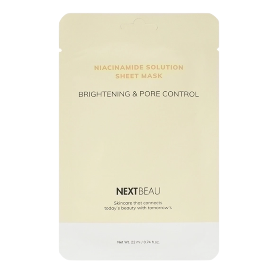 NEXTBEAU Niacinamide Solution Brightening & Pore Control, 22мл Маска тканевая с ниацинамидом