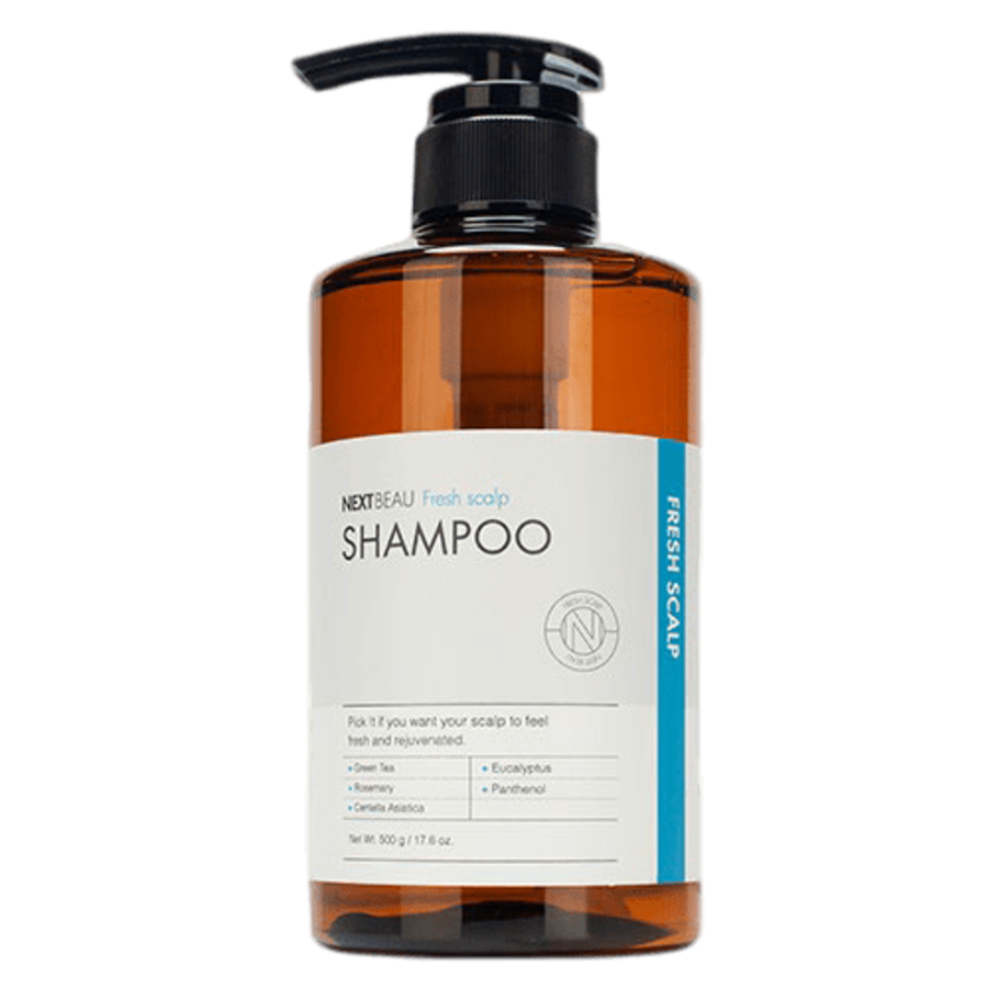 NEXTBEAU Fresh Scalp Shampoo, 500г Шампунь для жирных волос с зелёным чаем и розмарином освежающий