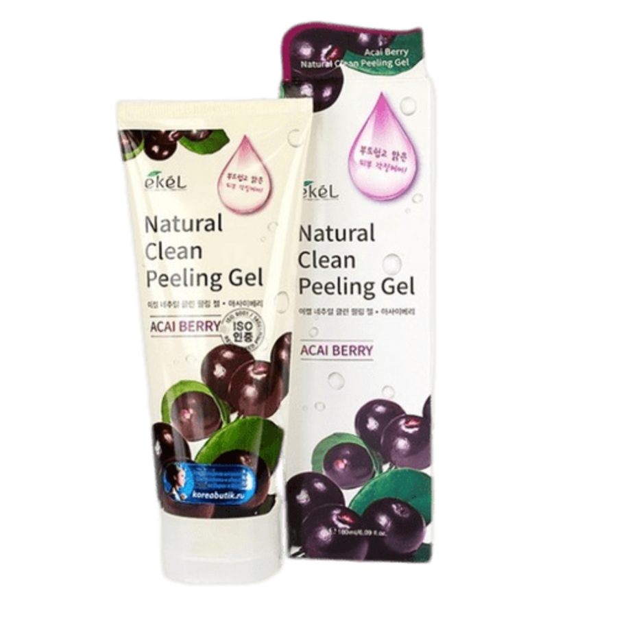EKEL Acai Berry Natural Clean Peeling Gel, 180мл Пилинг-скатка с экстрактом ягод асаи