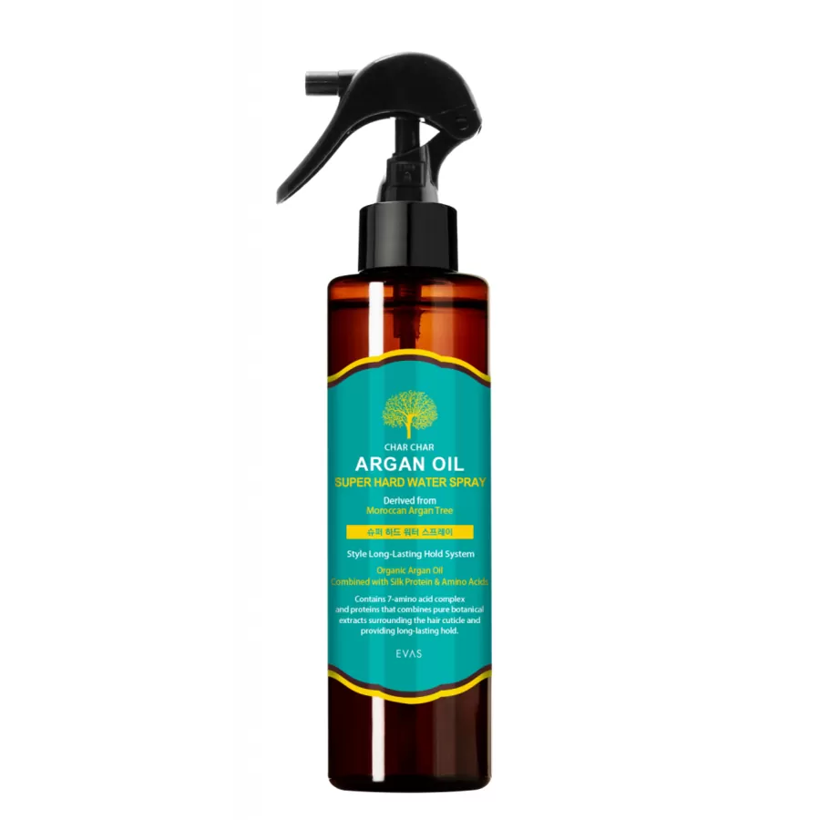 CHAR CHAR Argan Oil Super Hard Water Spray, 250мл Спрей для укладки волос с аргановым маслом