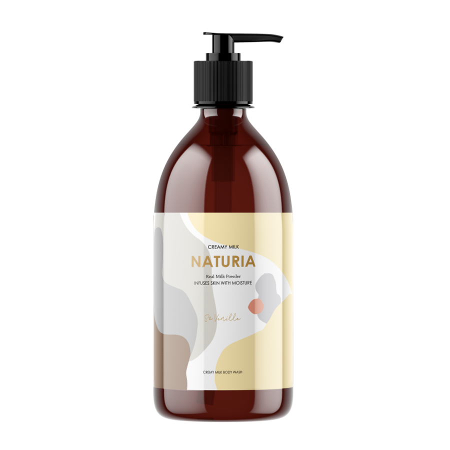 NATURIA Creamy Milk Body Wash - So Vanilla, 750мл Гель для душа с ароматом ванили
