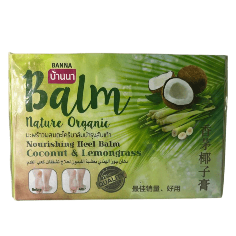 BANNA Nature Organic, 6 шт*25 гр Бальзам для стоп питающий с экстрактами кокоса и лемонграсса