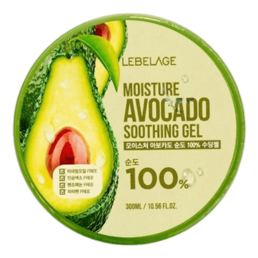 LEBELAGE Moisture Avocado Purity 100% Soothing Gel, 300мл. Гель многофункциональный увлажняющий с экстрактом авокадо