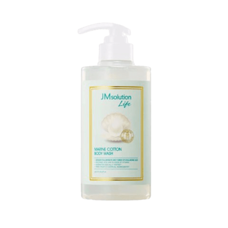 JM SOLUTION Life Marine Cotton Body Wash, 500мл JMsolution Гель для душа с экстрактом морского шелка