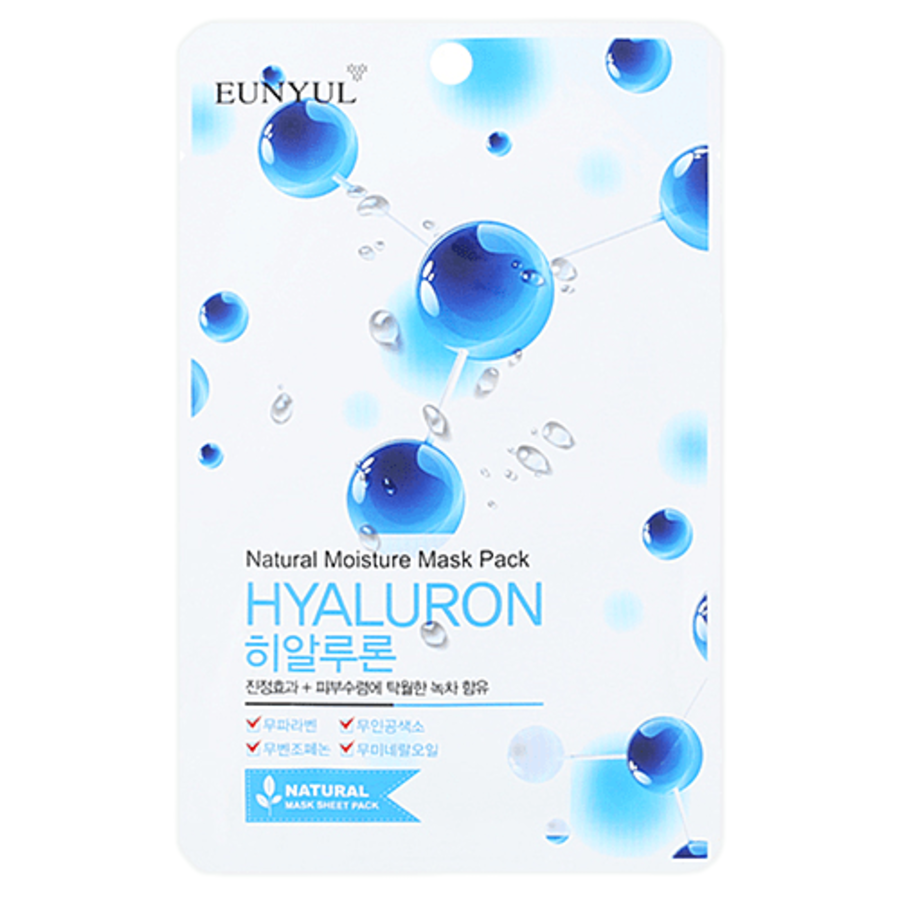 EUNYUL Natural Mosture Mask Pack Hyaluron, 22мл Маска тканевая с гиалуроновой кислотой