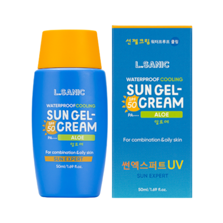 L'SANIC Sun Expert Aloe Gel-Cream SPF50 PA++++, 50мл Гель-крем для лица солнцезащитный с алоэ