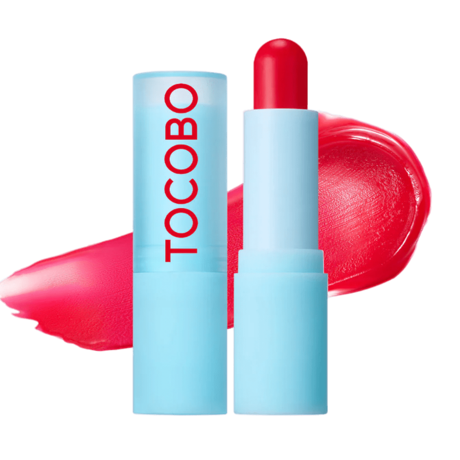 TOCOBO Glass Tinted Lip Balm, 3.5г Бальзам для губ увлажняющий оттеночный 011 Flush cherry