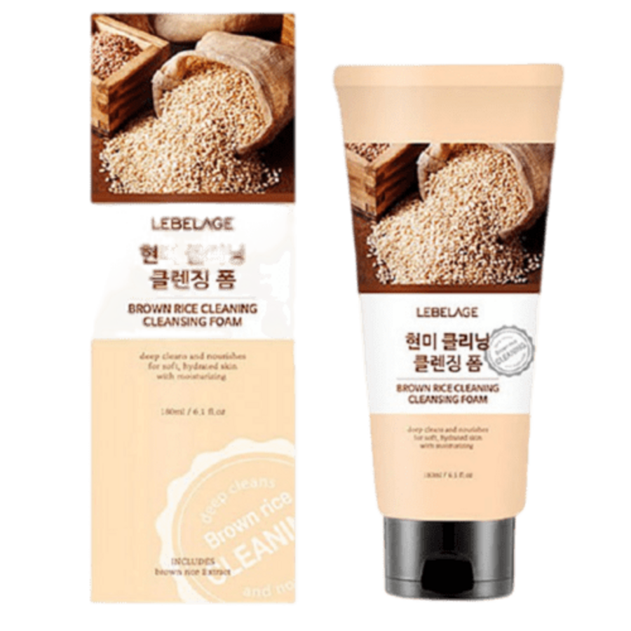 LEBELAGE Brown Rice Cleaning Cleansing Foam, 180мл Пенка для умывания с рисом