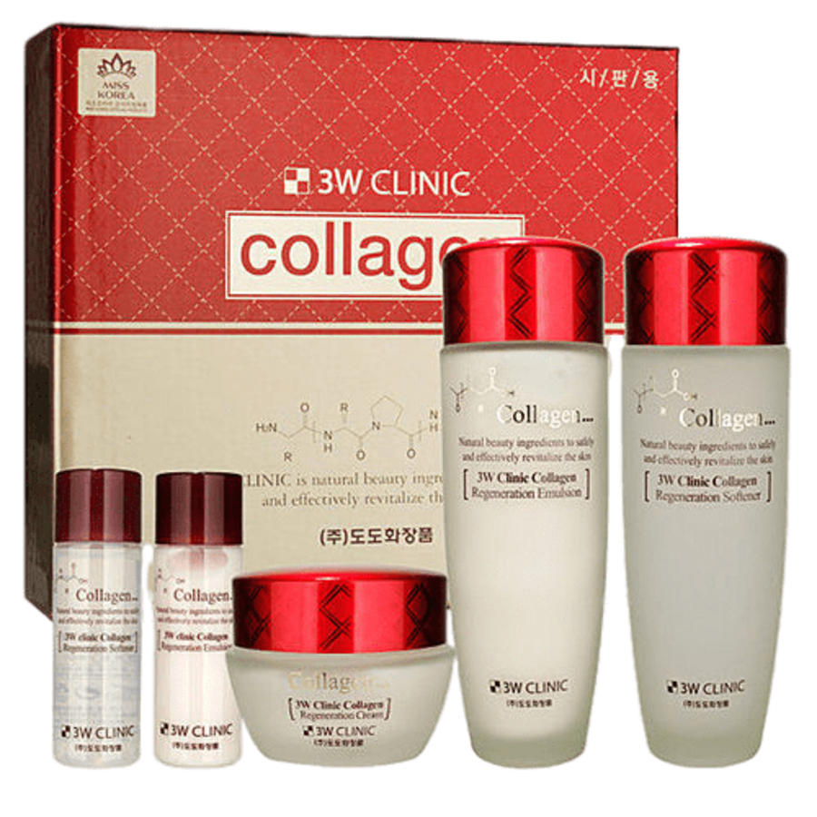 3W CLINIC Collagen Skin Care 3 Items Set 3W Clinic Набор для ухода за лицом лифтинг