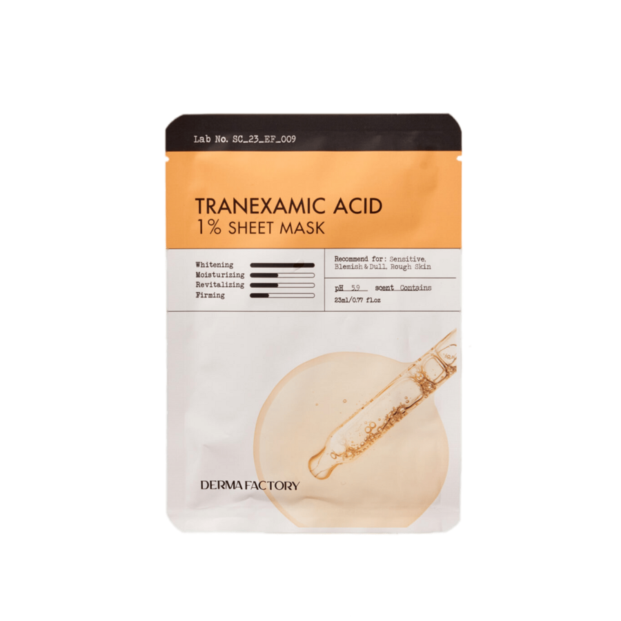 DERMA FACTORY Tranexamic Acid 1% Sheet Mask, 23мл Derma Factory Маска тканевая с транексамовой кислотой