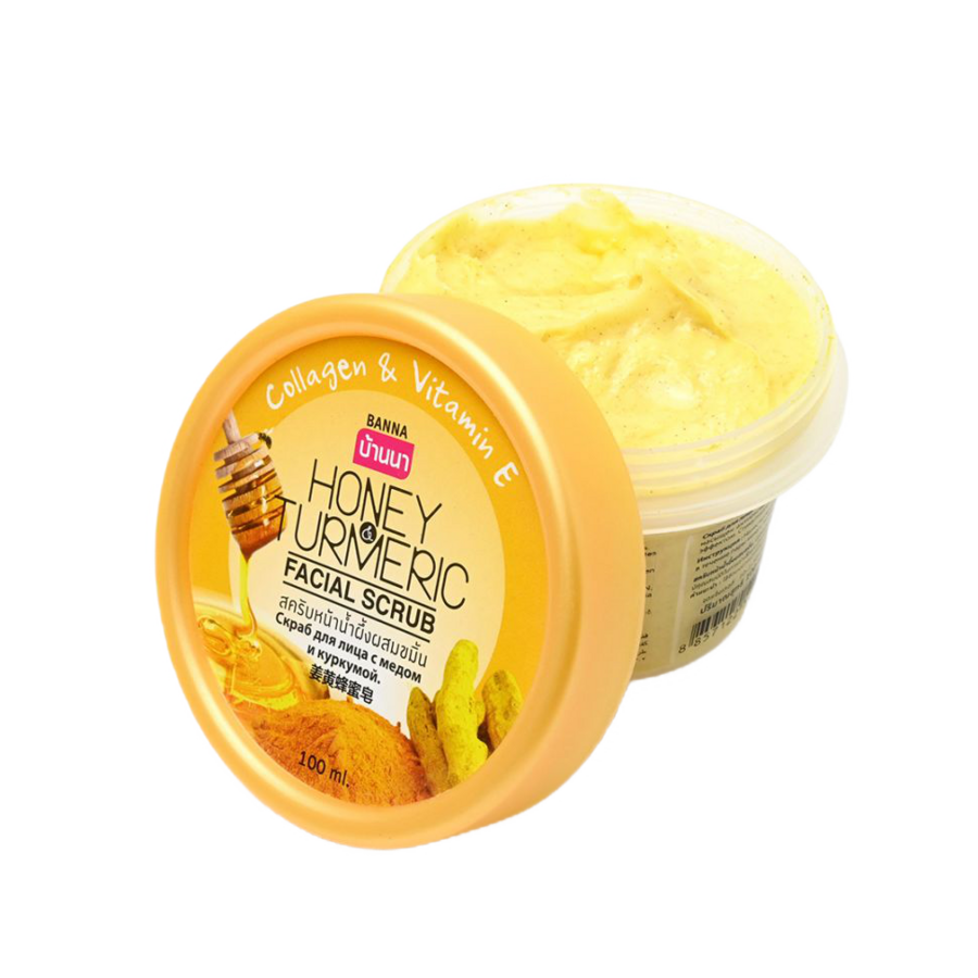 BANNA Honey Turmeric Facial Scrub, 100мл Banna Скраб для лица с медом и куркумой