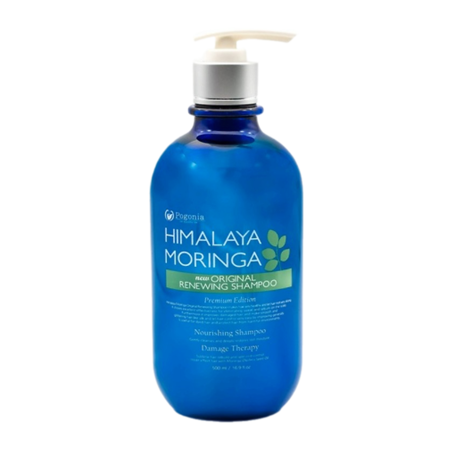 POGONIA Hymalaya Moringa Original Renewing Shampoo, 500мл Pogonia Шампунь очищающий с маслом моринги и гималайской солью