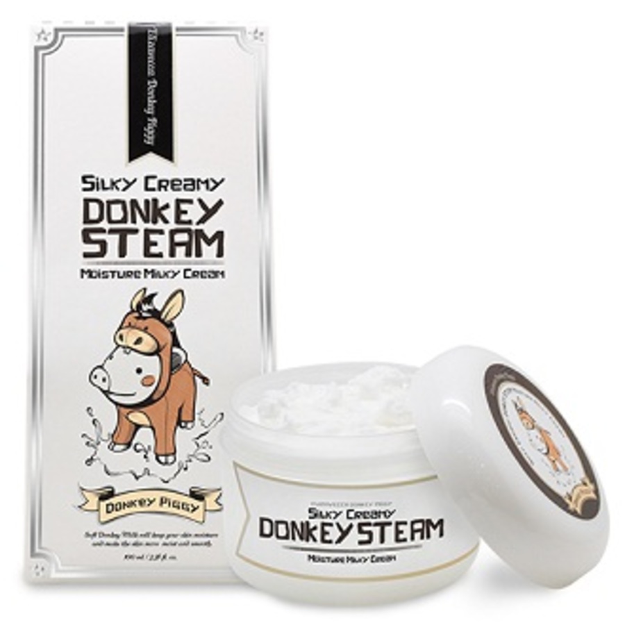 ELIZAVECCA Elizavecca Silky Creamy Donkey Steam Moisture Milky Cream, 100мл. Крем для лица питательный на паровом ослином молоке