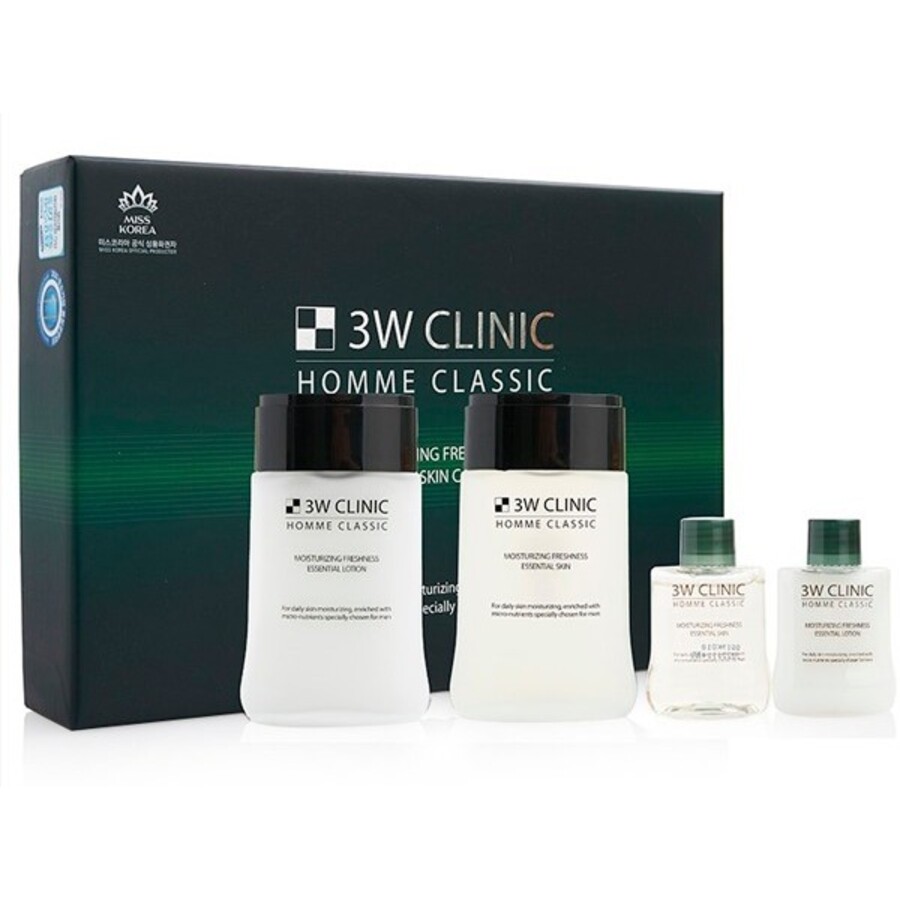 3W CLINIC Homme Classic Moisturizing Freshnes Essential Skin Care Set 3W Clinic Набор увлажняющих и освежающих средств для мужчин