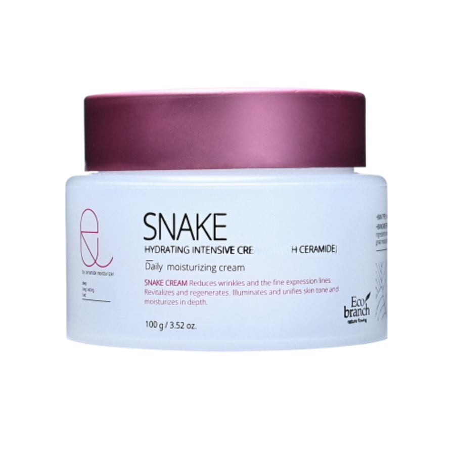 ECO BRANCH Snake Hydrating Intensive Cream, 100гр. Eco Branch Крем интенсивно увлажняющий с экстрактом змеиного яда