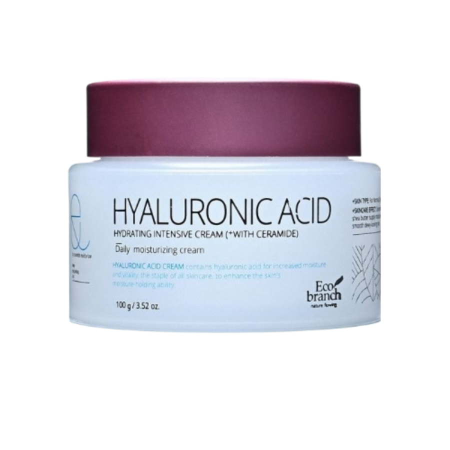 ECO BRANCH Hyaluronic Acid Hydrating intensive cream, 100мл Eco Branch Крем интенсивно увлажняющий с гиалуроновой кислотой