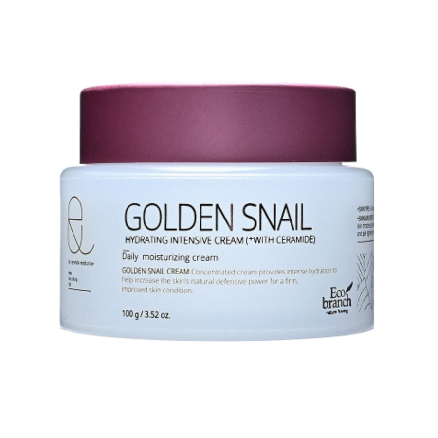 ECO BRANCH Golden Snail Hydrating intensive cream, 100мл Eco Branch Крем интенсивно увлажняющий с муцином улитки