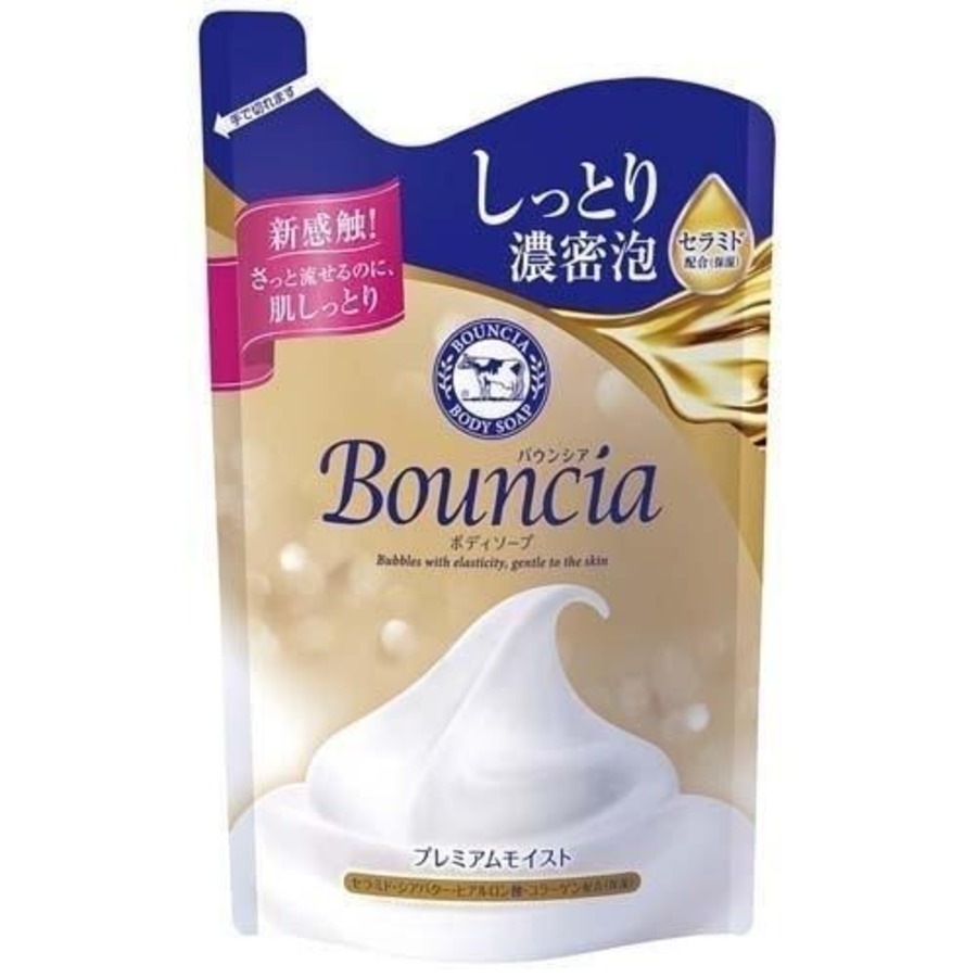 COW Bouncia Premium Body Soap, 340мл Cow Мыло для рук и тела жидкое сливочное с ароматом цветочного мыла, запасной блок