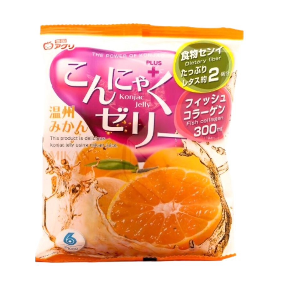 YUKIGUNI AGURI Yukiguni Aguri Желе порционное Конняку со вкусом мандарина, 16г*6шт