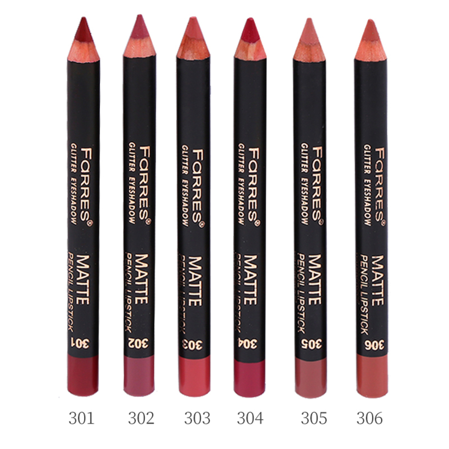 FARRES Matte Pencil Lipstick, 2г Farres Карандаш для губ матовый №302, пурпурно-красный