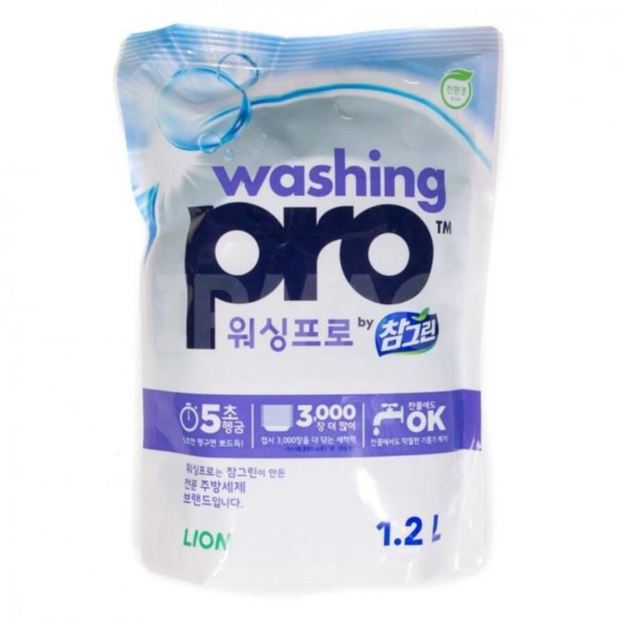 LION Washing Pro, 1200мл Lion Средство для мытья посуды с защитой кожи рук, з/б